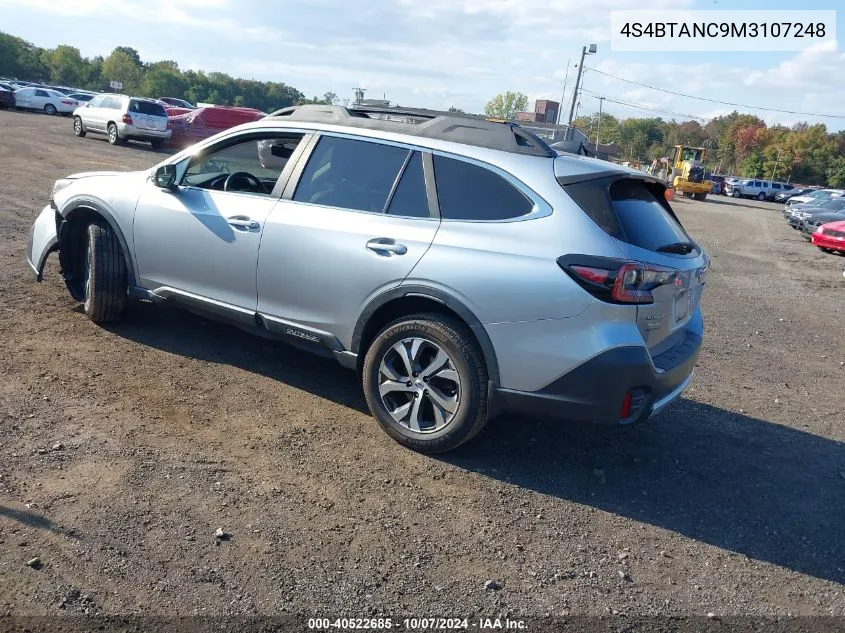 2021 Subaru Outback Limited VIN: 4S4BTANC9M3107248 Lot: 40522685