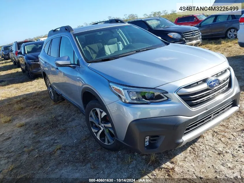 2021 Subaru Outback Limited VIN: 4S4BTANC4M3226499 Lot: 40601630