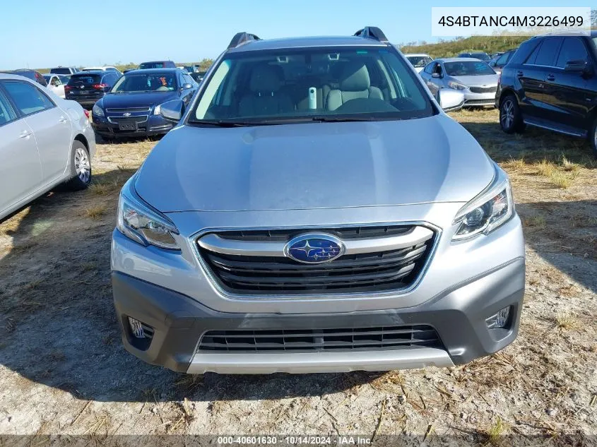 2021 Subaru Outback Limited VIN: 4S4BTANC4M3226499 Lot: 40601630