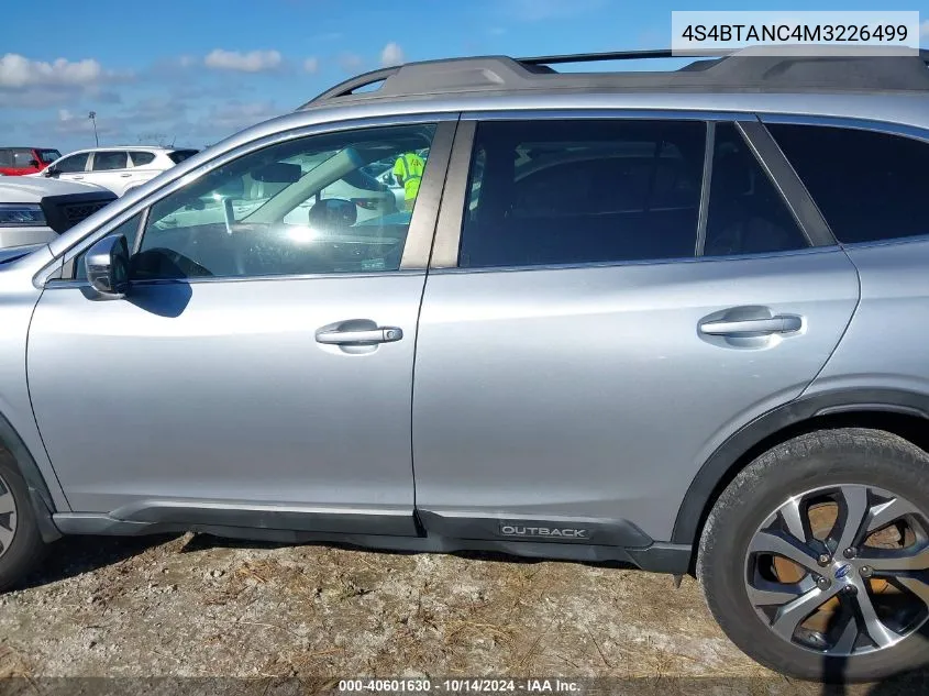 2021 Subaru Outback Limited VIN: 4S4BTANC4M3226499 Lot: 40601630