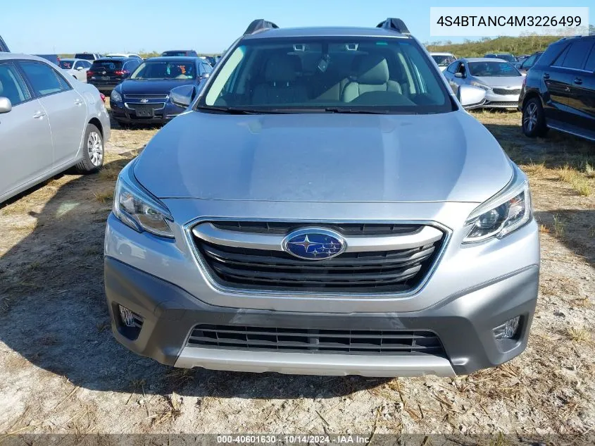 2021 Subaru Outback Limited VIN: 4S4BTANC4M3226499 Lot: 40601630