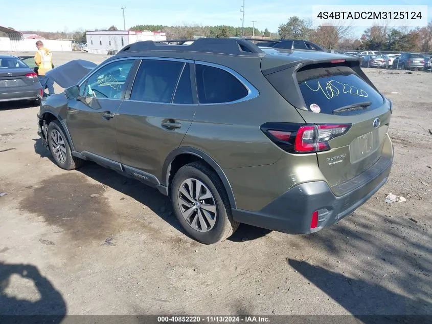 4S4BTADC2M3125124 2021 Subaru Outback Premium