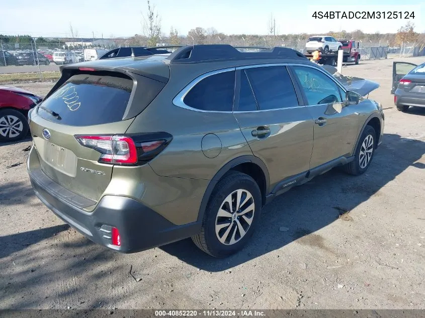 4S4BTADC2M3125124 2021 Subaru Outback Premium