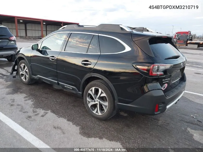 2021 Subaru Outback Touring Xt VIN: 4S4BTGPDXM3210719 Lot: 40877470