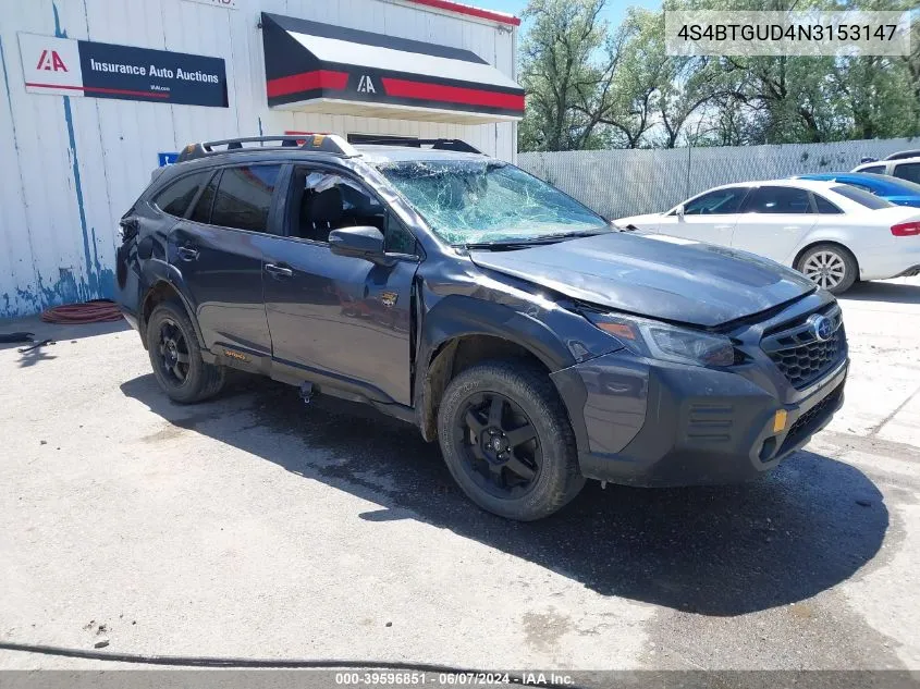 2022 Subaru Outback Wilderness VIN: 4S4BTGUD4N3153147 Lot: 39596851