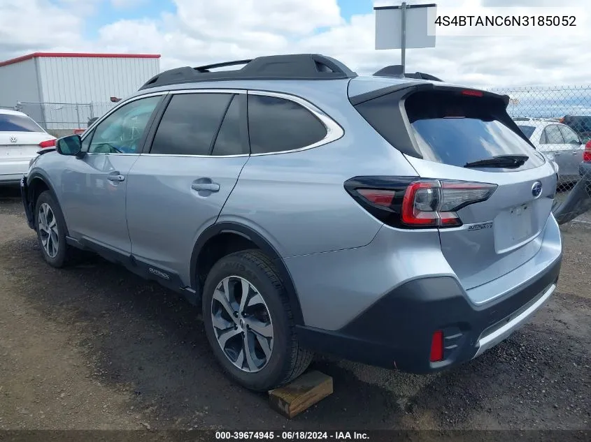 2022 Subaru Outback Limited VIN: 4S4BTANC6N3185052 Lot: 39674945