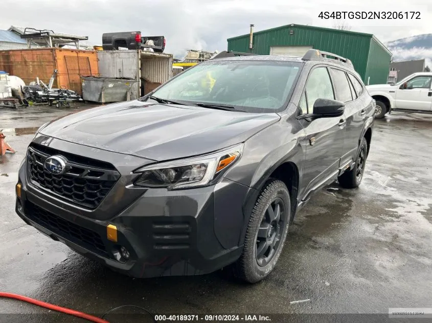 2022 Subaru Outback Wilderness VIN: 4S4BTGSD2N3206172 Lot: 40189371