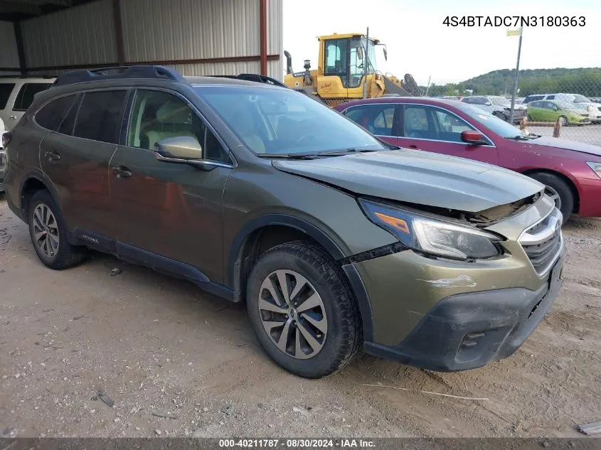 4S4BTADC7N3180363 2022 Subaru Outback Premium