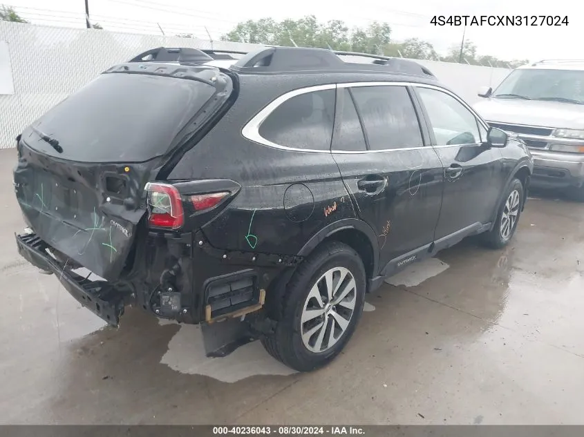 4S4BTAFCXN3127024 2022 Subaru Outback Premium