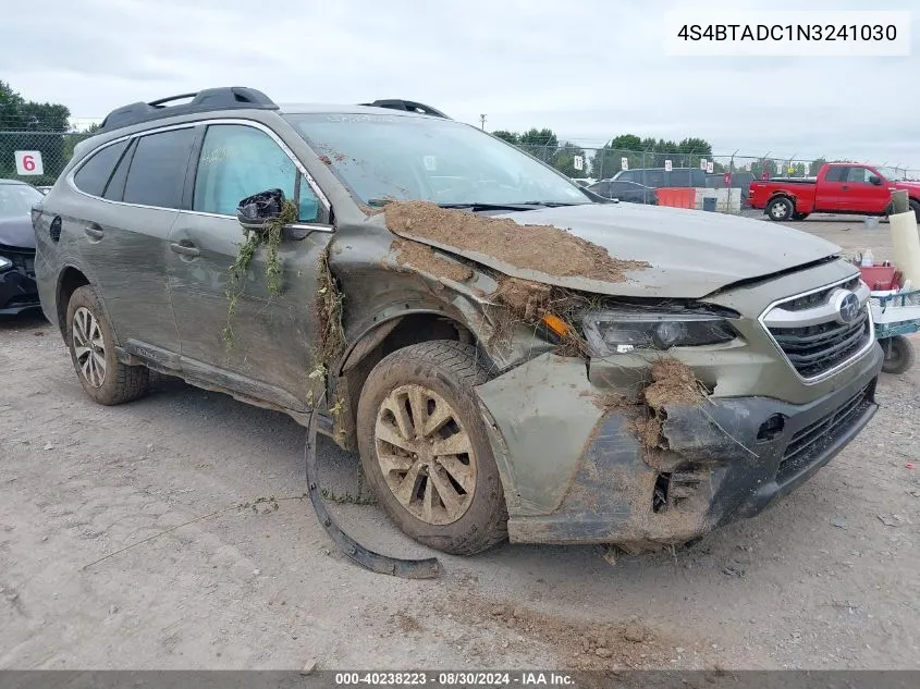 2022 Subaru Outback Premium VIN: 4S4BTADC1N3241030 Lot: 40238223