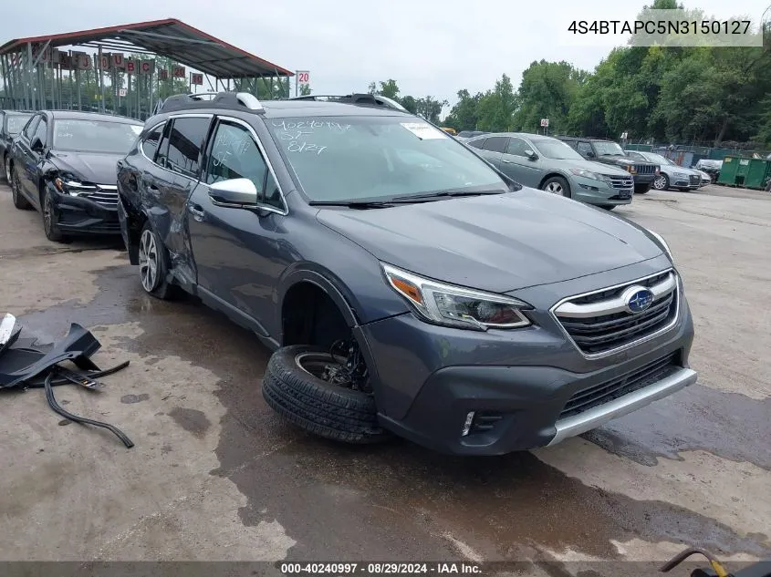 2022 Subaru Outback Touring VIN: 4S4BTAPC5N3150127 Lot: 40240997