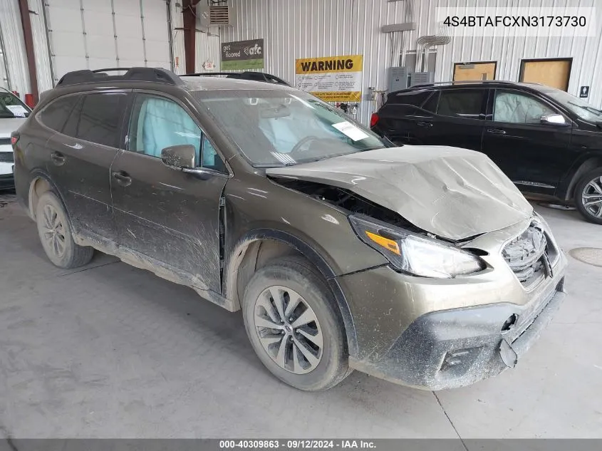 4S4BTAFCXN3173730 2022 Subaru Outback Premium