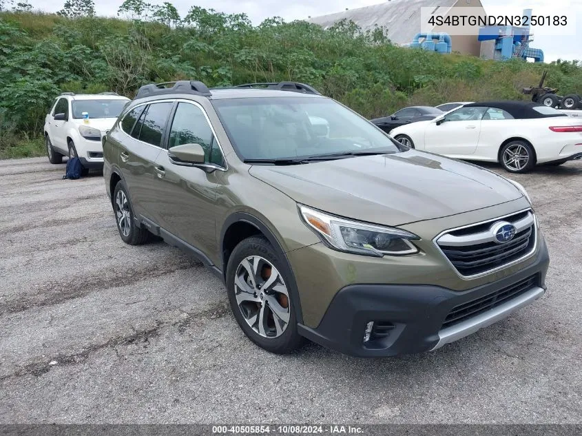 2022 Subaru Outback Limited Xt VIN: 4S4BTGND2N3250183 Lot: 40505854