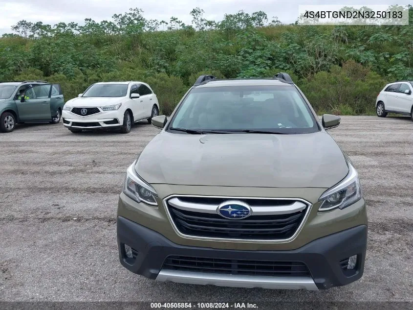 2022 Subaru Outback Limited Xt VIN: 4S4BTGND2N3250183 Lot: 40505854