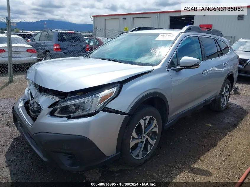 2022 Subaru Outback Limited VIN: 4S4BTANC6N3185052 Lot: 40535595