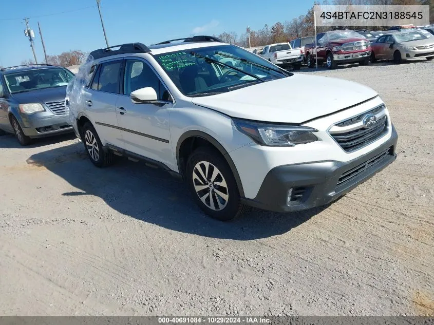 2022 Subaru Outback Premium VIN: 4S4BTAFC2N3188545 Lot: 40691084