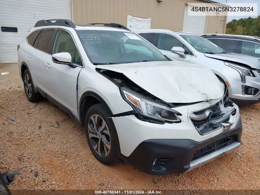 2022 Subaru Outback Limited VIN: 4S4BTANC5N3278824 Lot: 40750341