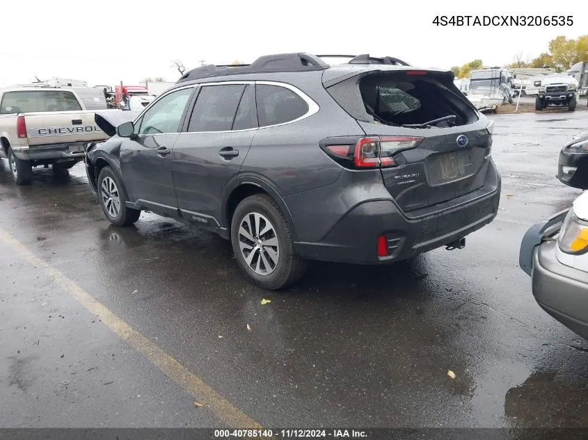 2022 Subaru Outback Premium VIN: 4S4BTADCXN3206535 Lot: 40785140