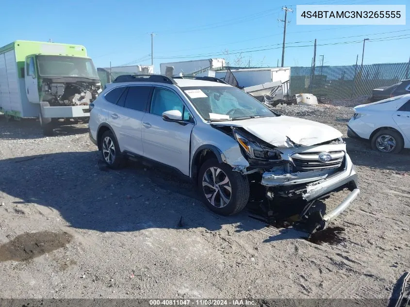 2022 Subaru Outback Limited VIN: 4S4BTAMC3N3265555 Lot: 40811047