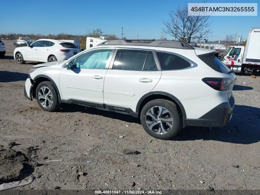 2022 Subaru Outback Limited VIN: 4S4BTAMC3N3265555 Lot: 40811047