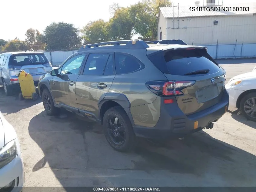 2022 Subaru Outback Wilderness VIN: 4S4BTGSD1N3160303 Lot: 40879851