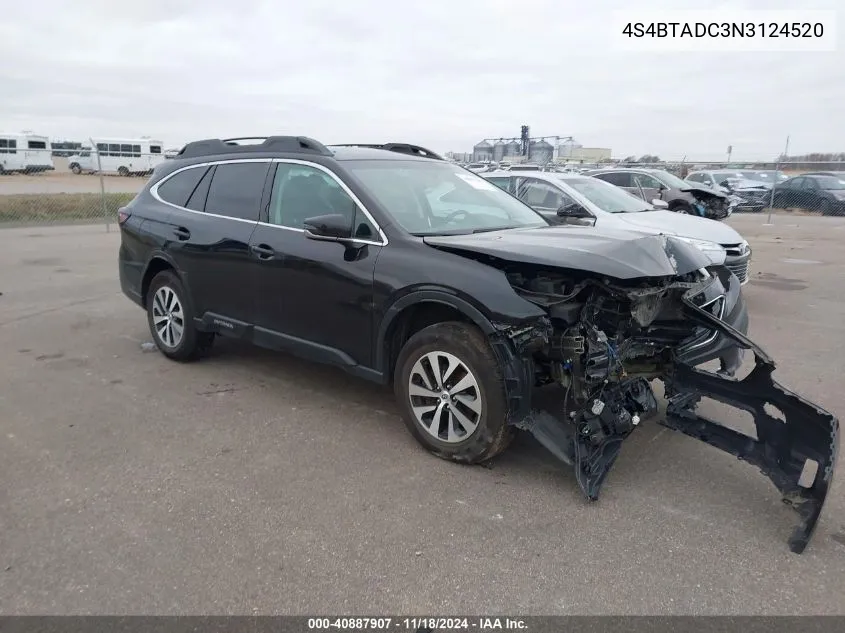 2022 Subaru Outback Premium VIN: 4S4BTADC3N3124520 Lot: 40887907