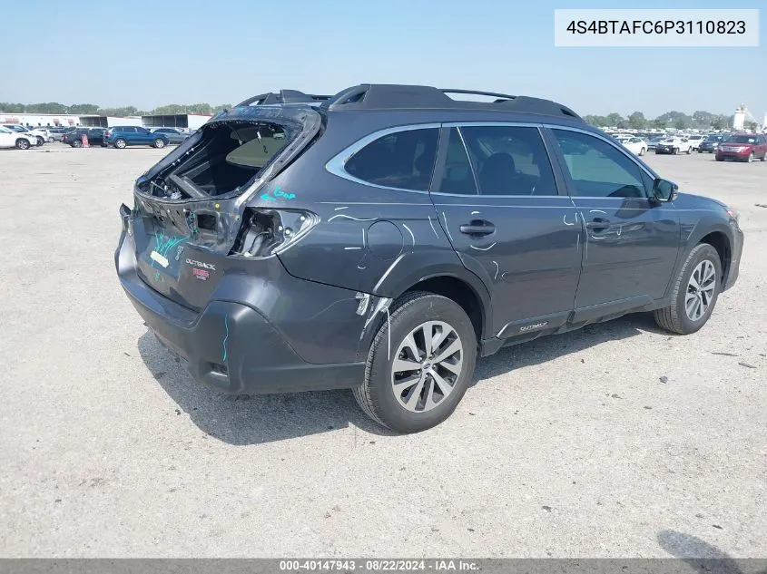 2023 Subaru Outback Premium VIN: 4S4BTAFC6P3110823 Lot: 40147943