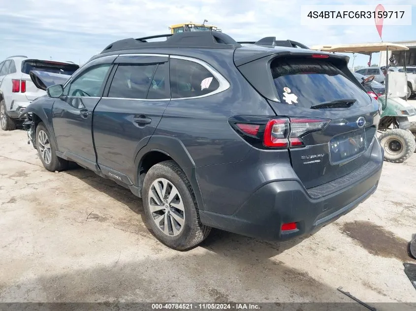 2024 Subaru Outback Premium VIN: 4S4BTAFC6R3159717 Lot: 40784521