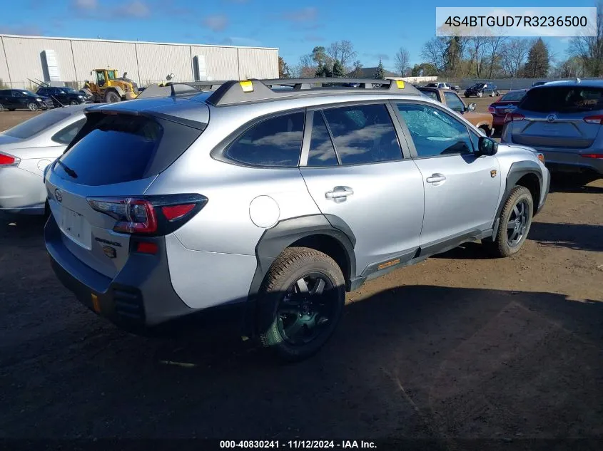 2024 Subaru Outback Wilderness VIN: 4S4BTGUD7R3236500 Lot: 40830241