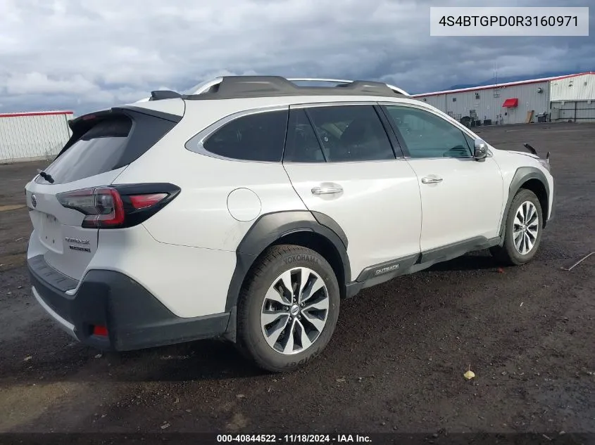 2024 Subaru Outback Touring Xt VIN: 4S4BTGPD0R3160971 Lot: 40844522