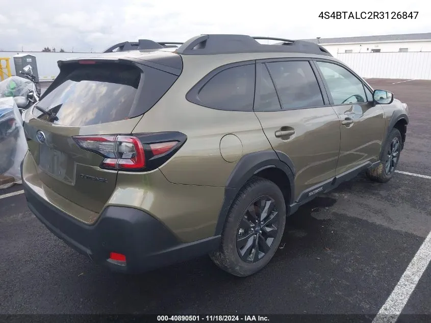 2024 Subaru Outback Onyx Edition VIN: 4S4BTALC2R3126847 Lot: 40890501