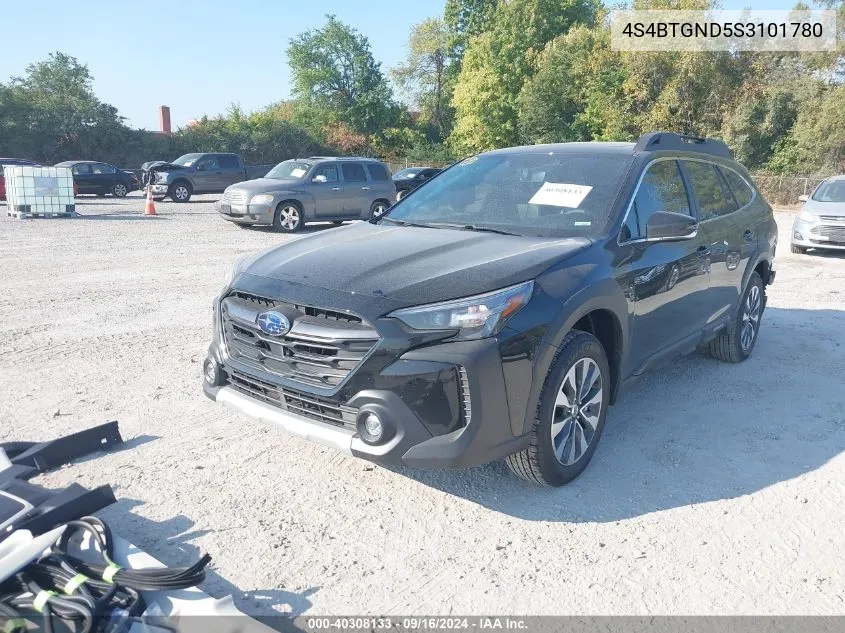 2025 Subaru Outback Limited Xt VIN: 4S4BTGND5S3101780 Lot: 40308133