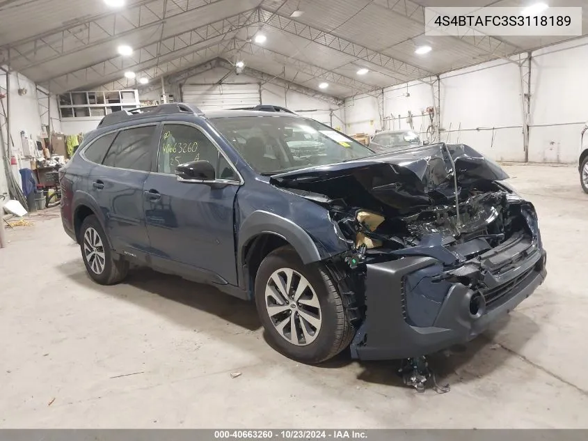 4S4BTAFC3S3118189 2025 Subaru Outback Premium