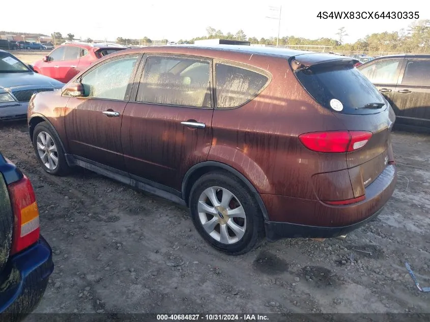 2006 Subaru B9 Tribeca 3.0 H6/3.0 H6 Limited VIN: 4S4WX83CX64430335 Lot: 40684827