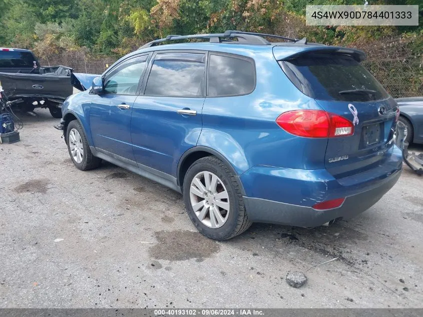 2008 Subaru Tribeca Limited 7-Passenger VIN: 4S4WX90D784401333 Lot: 40193102