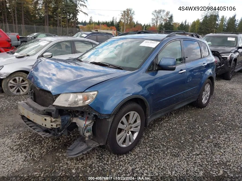 2008 Subaru Tribeca Limited 5-Passenger VIN: 4S4WX92D984405106 Lot: 40576017