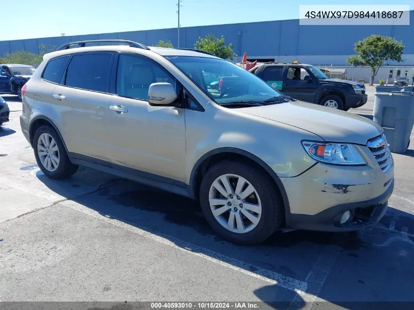 2008 Subaru Tribeca Limited 7-Passenger VIN: 4S4WX97D984418687 Lot: 40593010