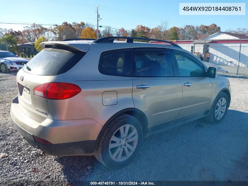 2008 Subaru Tribeca Limited 5-Passenger VIN: 4S4WX92D184408761 Lot: 40745791