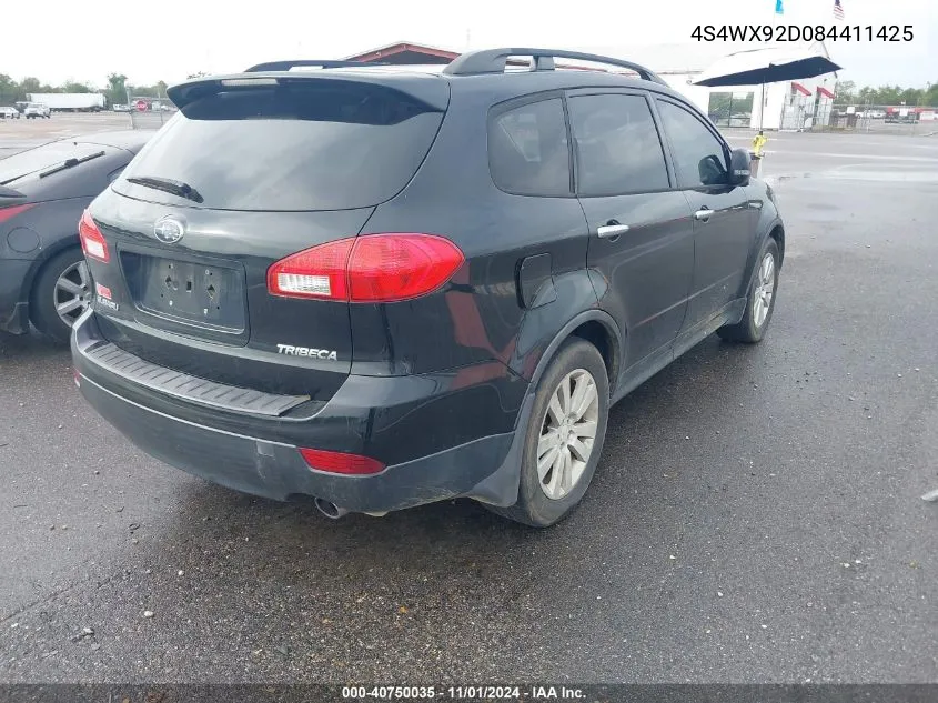 2008 Subaru Tribeca Limited 5-Passenger VIN: 4S4WX92D084411425 Lot: 40750035