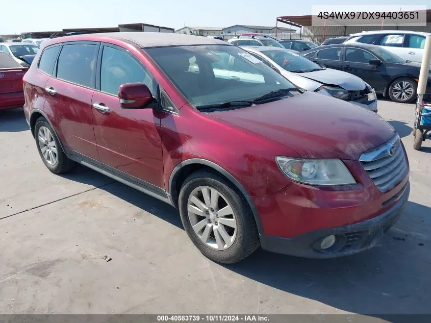 2009 Subaru Tribeca Limited 7-Passenger/Special Edition 7-Passenger VIN: 4S4WX97DX94403651 Lot: 40583739