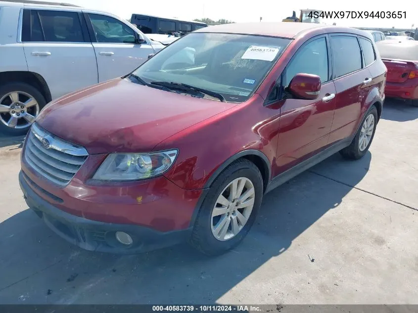 2009 Subaru Tribeca Limited 7-Passenger/Special Edition 7-Passenger VIN: 4S4WX97DX94403651 Lot: 40583739