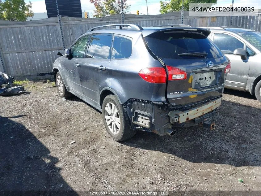 2012 Subaru Tribeca VIN: 4S4WX9FD2C4400039 Lot: 12108597