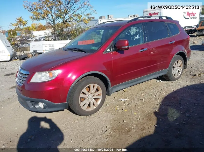 2012 Subaru Tribeca 3.6R Limited VIN: 4S4WX9GD5C4402513 Lot: 40696482