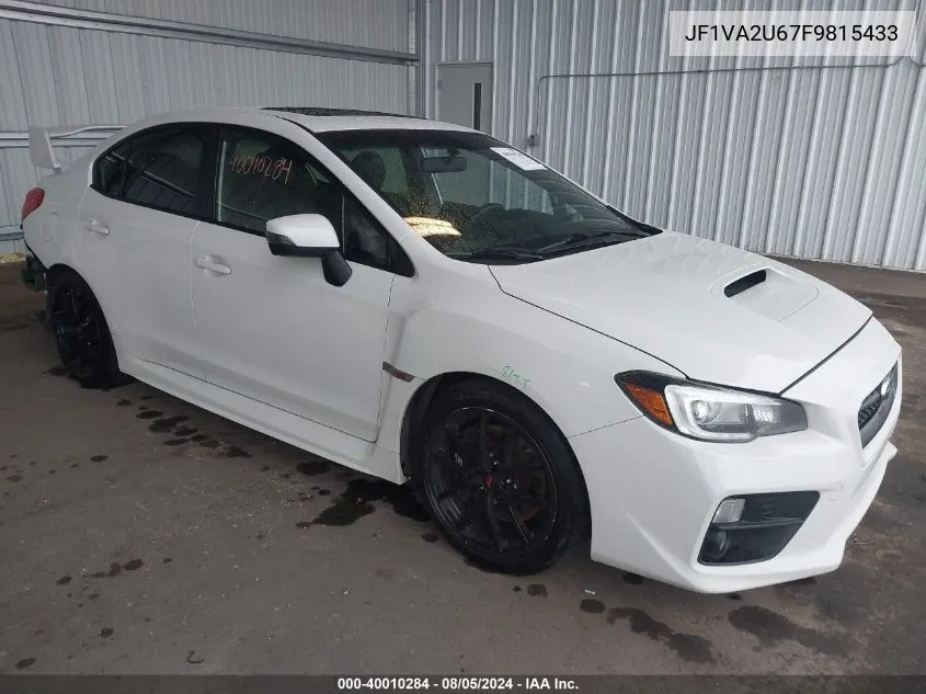 2015 Subaru Wrx Sti Limited VIN: JF1VA2U67F9815433 Lot: 40010284