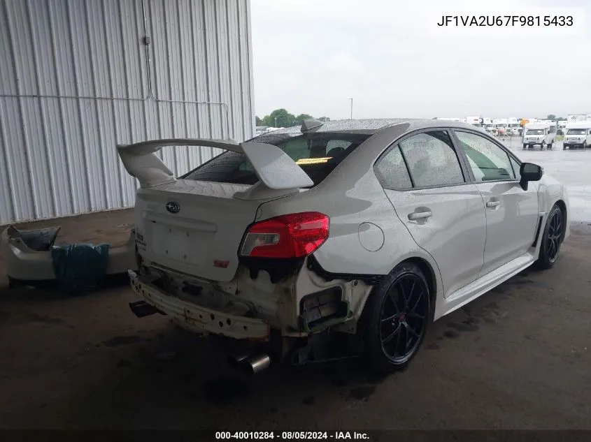 2015 Subaru Wrx Sti Limited VIN: JF1VA2U67F9815433 Lot: 40010284