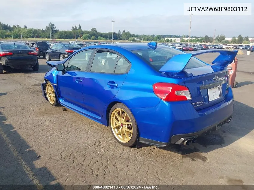 2015 Subaru Wrx Sti Launch Edition VIN: JF1VA2W68F9803112 Lot: 40021410