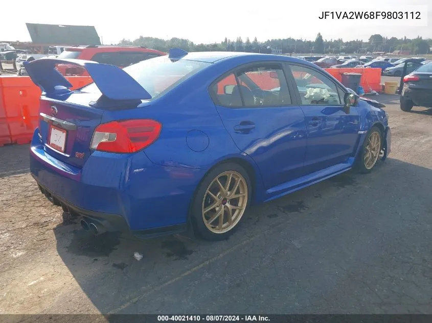 2015 Subaru Wrx Sti Launch Edition VIN: JF1VA2W68F9803112 Lot: 40021410