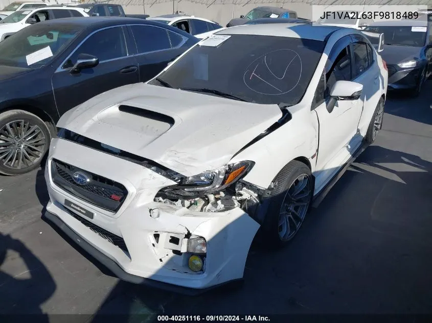 2015 Subaru Wrx Sti VIN: JF1VA2L63F9818489 Lot: 40251116