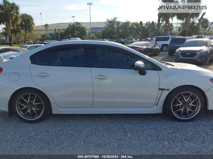 2015 Subaru Wrx Sti Limited VIN: JF1VA2U64F9832125 Lot: 40707069