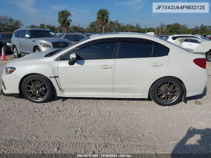 2015 Subaru Wrx Sti Limited VIN: JF1VA2U64F9832125 Lot: 40707069